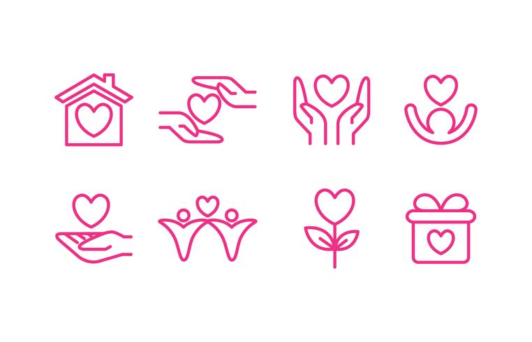 Charity Icon Set vector