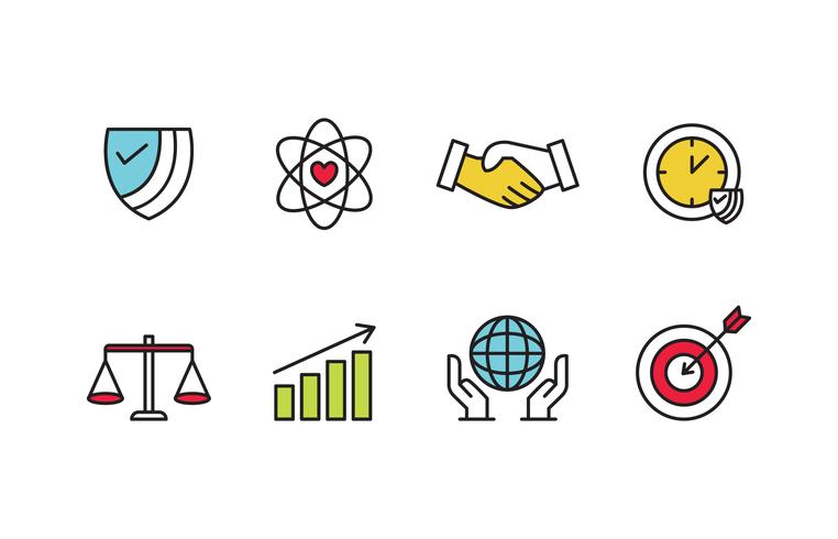 Social Responsibility Icon Pack vector