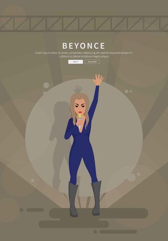 Free Beyonce Perform Illustration vector