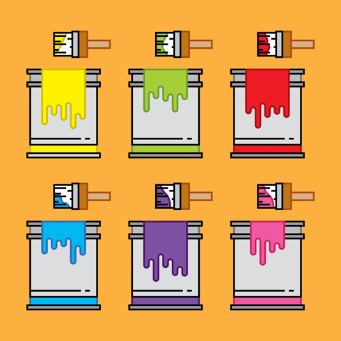 Paint Pot Icon Vectors