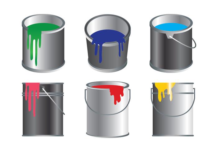 Paint Pot Icons Set vector