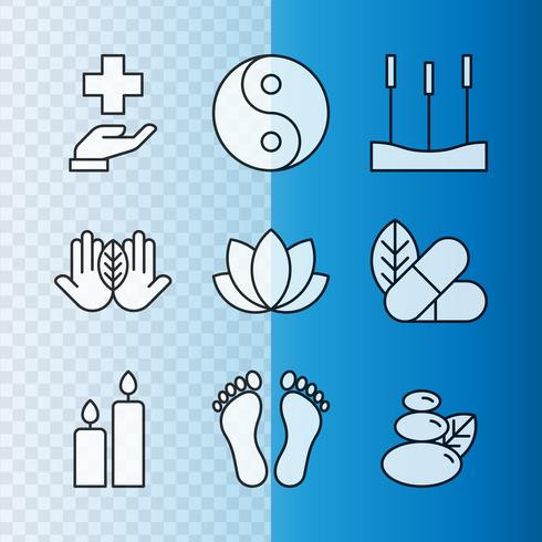 Alternative Medicine Icons vector