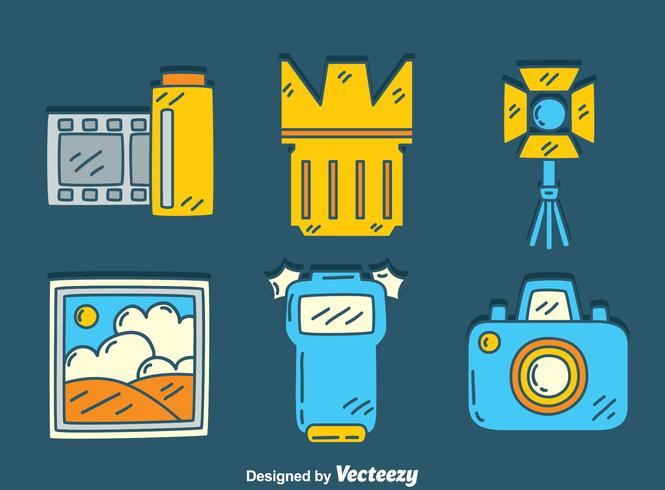 Hand Drawn Camera Element Vector