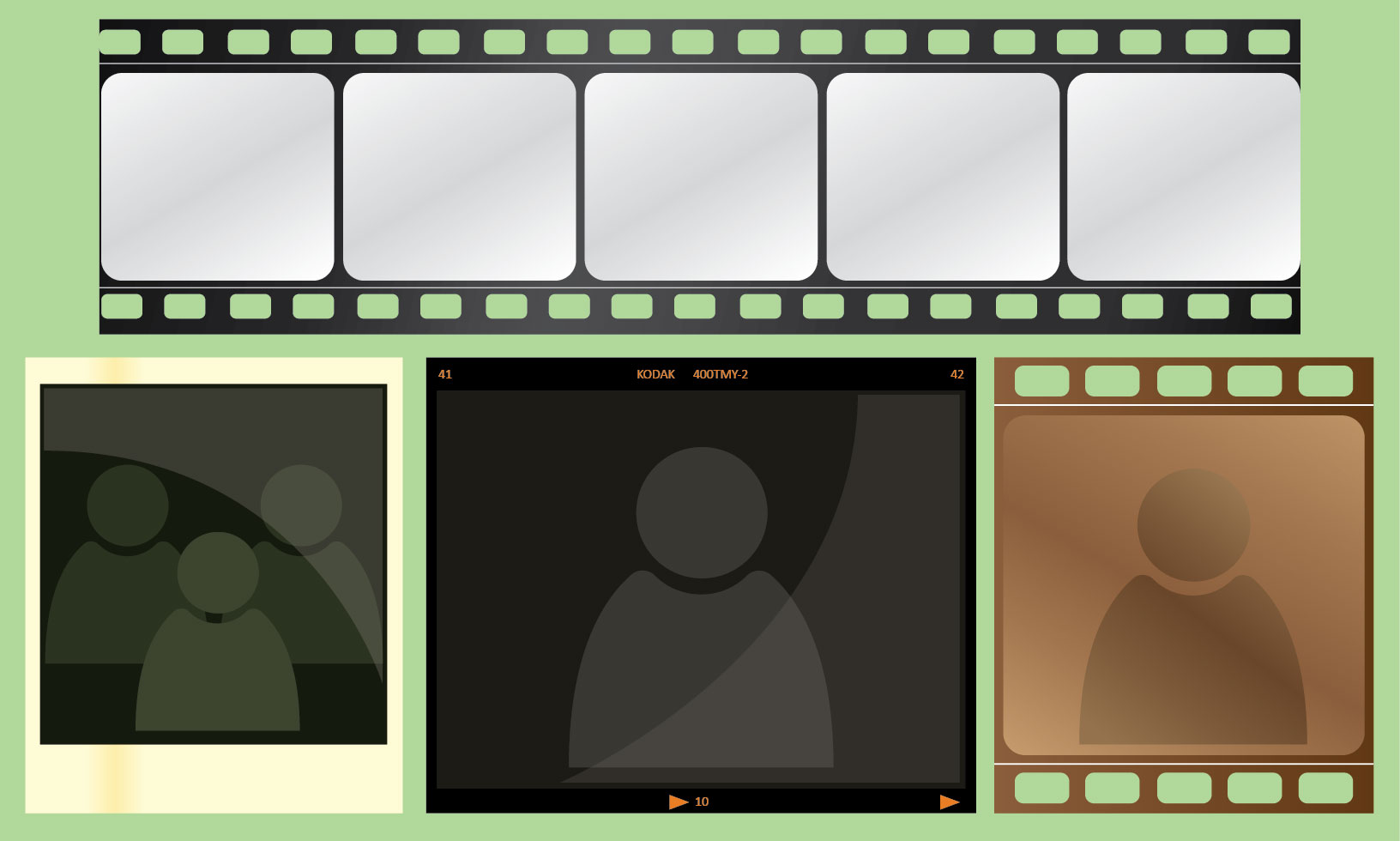 Photo Negative Frame Vector Pack - Download Free Vectors, Clipart