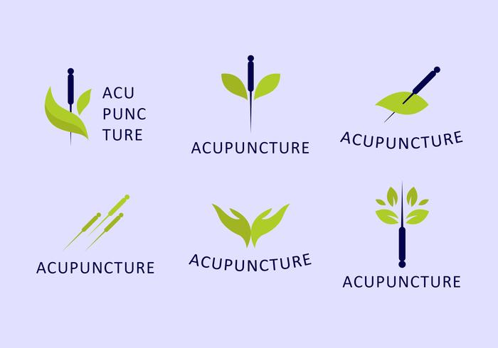 Acupuncturist Logo Set vector