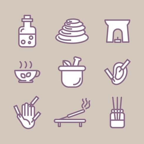 Outlined Set Icon About Alternative Ways Of Relaxing vector