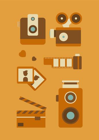 Vectores de fotografía retro únicos gratis