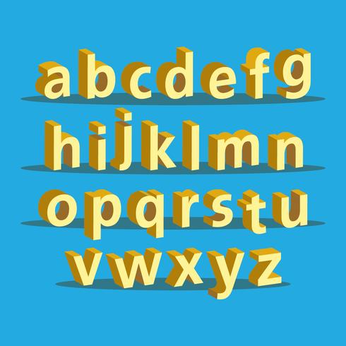 3D Fonts vector