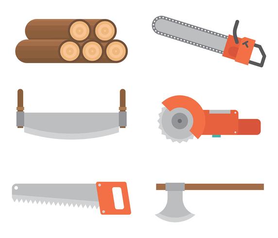 Woodcutter Vector Icons