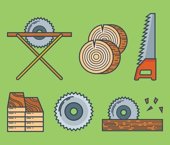 Woodcutter Vector Icons