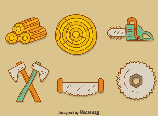 Hand Drawn Woodcutter Vector