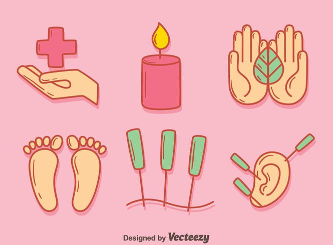 Hand Drawn Acupuncture Vector