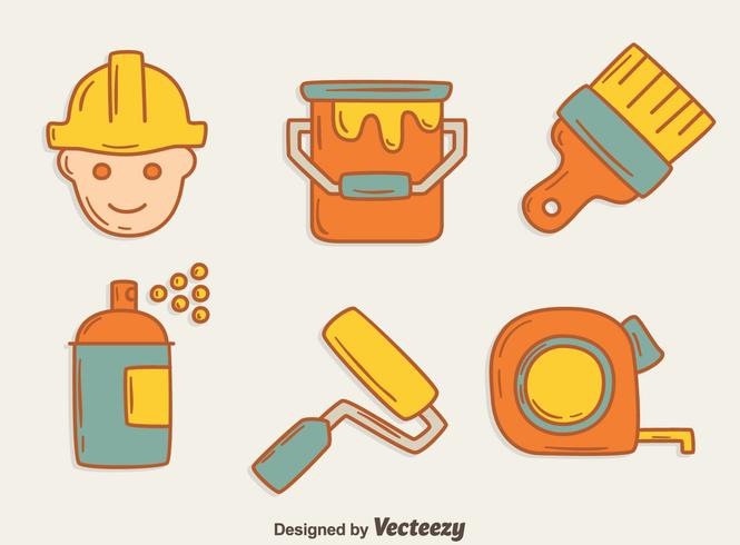 Hand Drawn Paint Element Vector