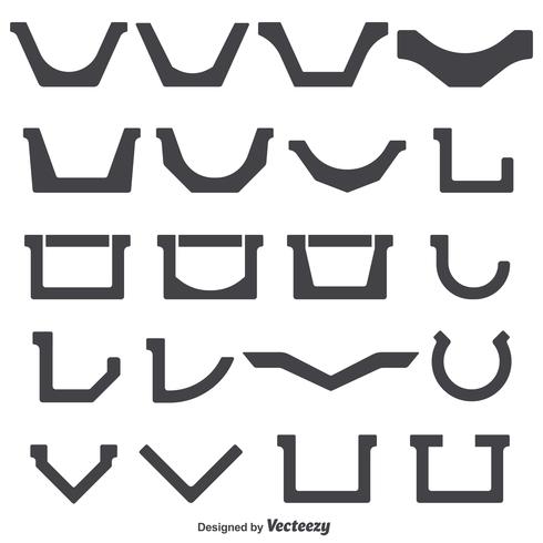 Vector Set Of Roof Gutter Shapes