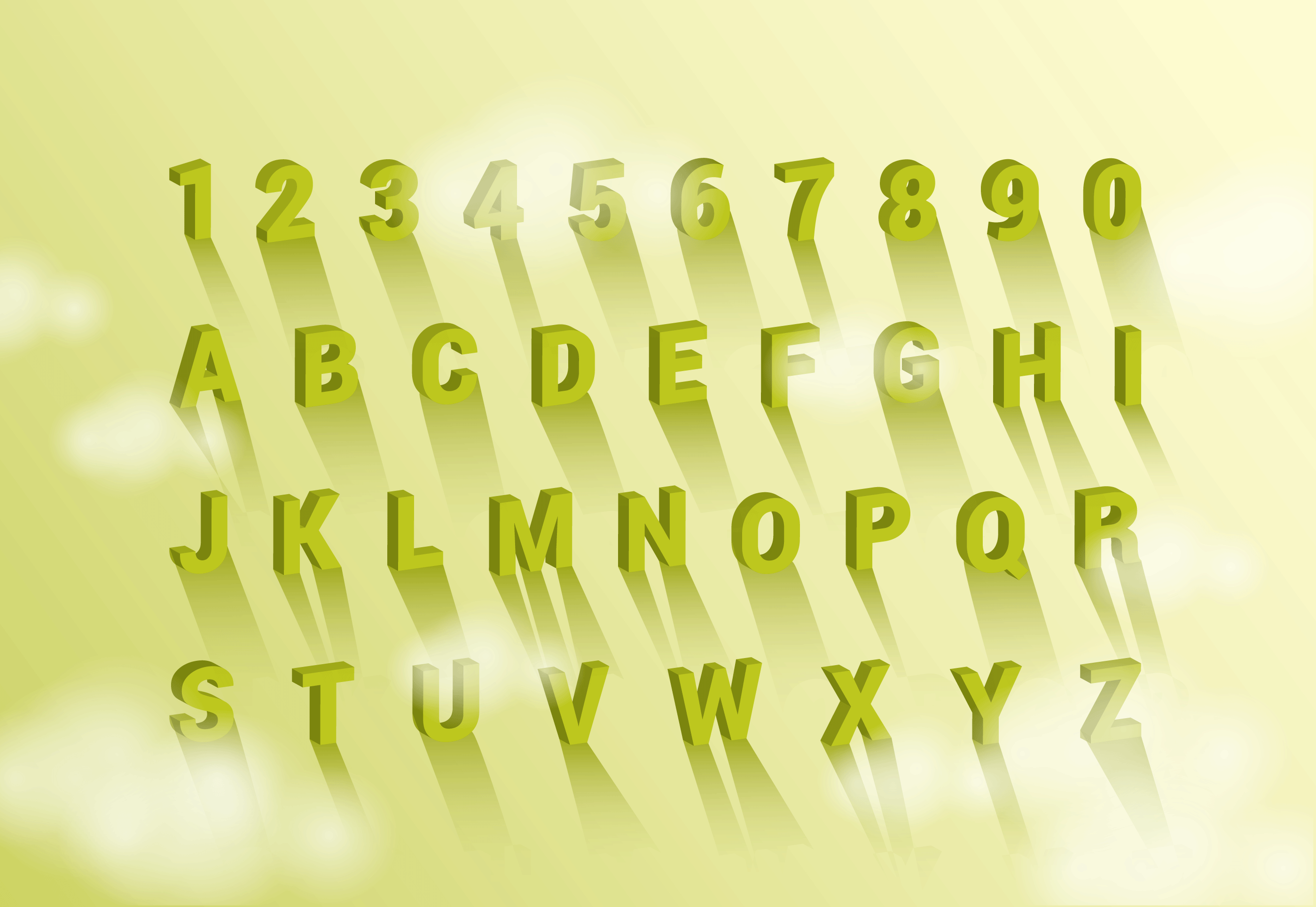 3d Fonts With Shadow Vectors 165796 Vector Art At Vecteezy