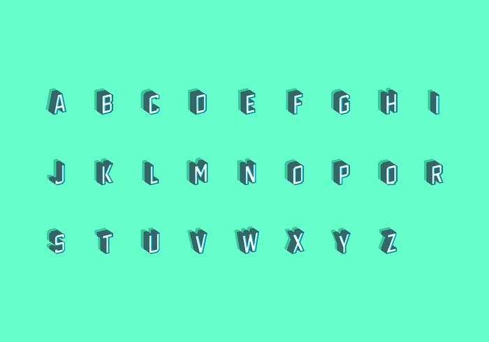 Download 3D Isometric Fonts Free Vector 165820 - Download Free Vectors, Clipart Graphics & Vector Art
