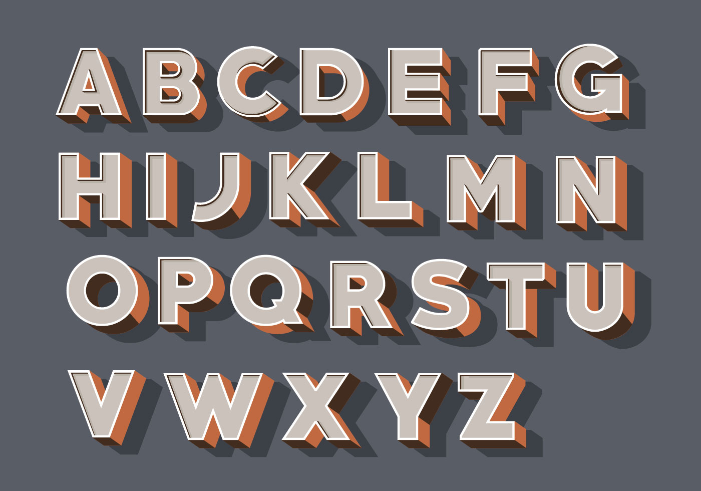 Download 3D Fonts Vector Pack - Download Free Vectors, Clipart Graphics & Vector Art