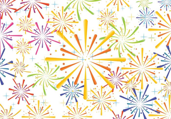 Fireworks white background vector