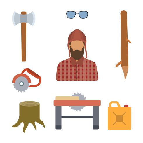 Flat Lumberjack Vectors