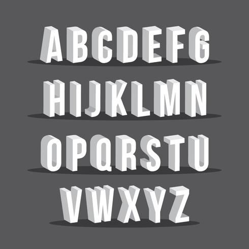 3D Fonts vector