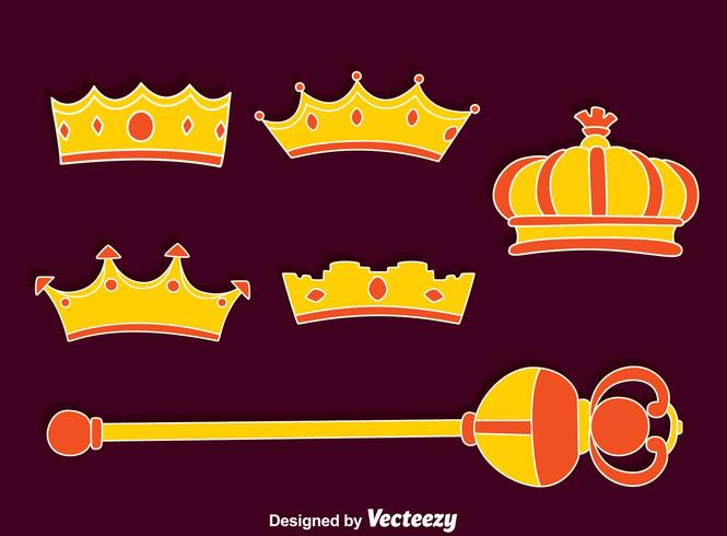 Royal Scepter And Crown Vector