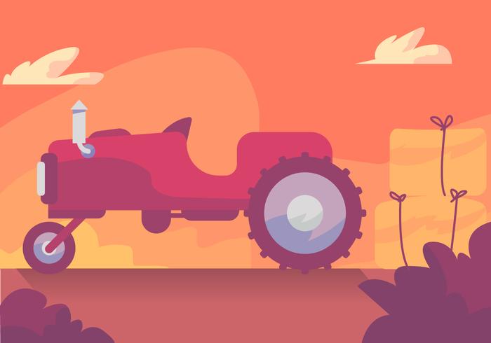 Sunset Hayride Vector 