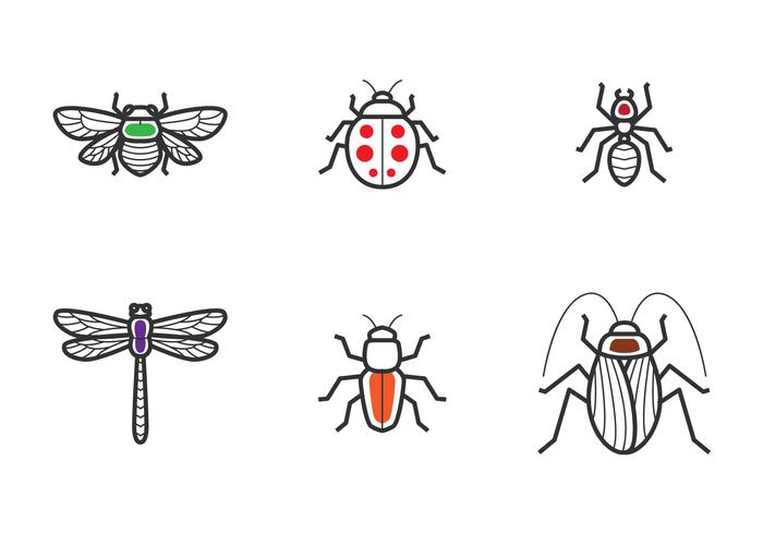 Icono de contorno de insecto vector