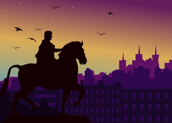 Silhouette Of Lyon City vector