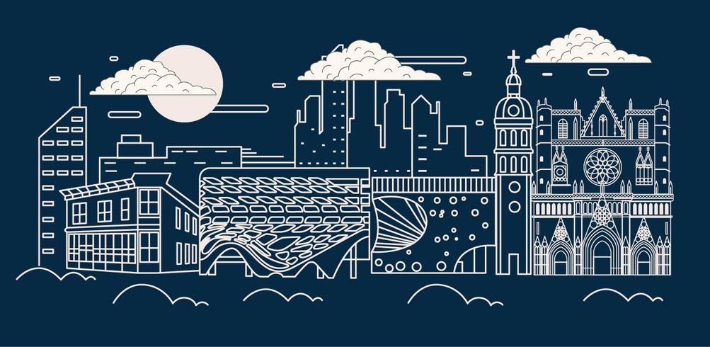 Lyon Cityscape Vector