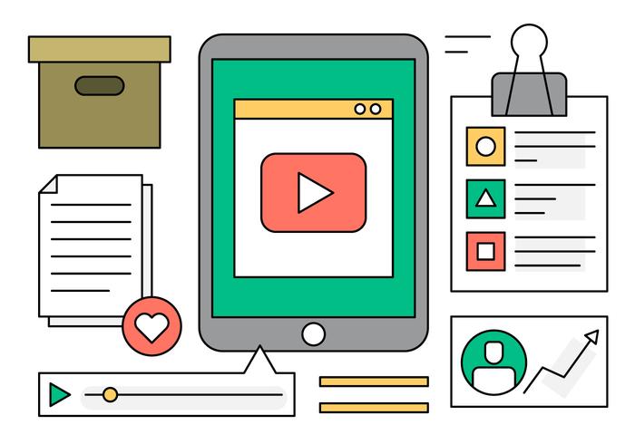 Free Linear Web Icons vector