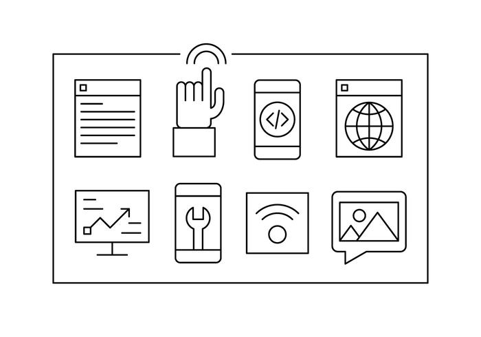Free Linear Web Icons vector