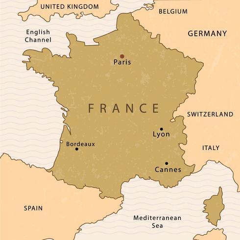 Mapa del vector de Francia