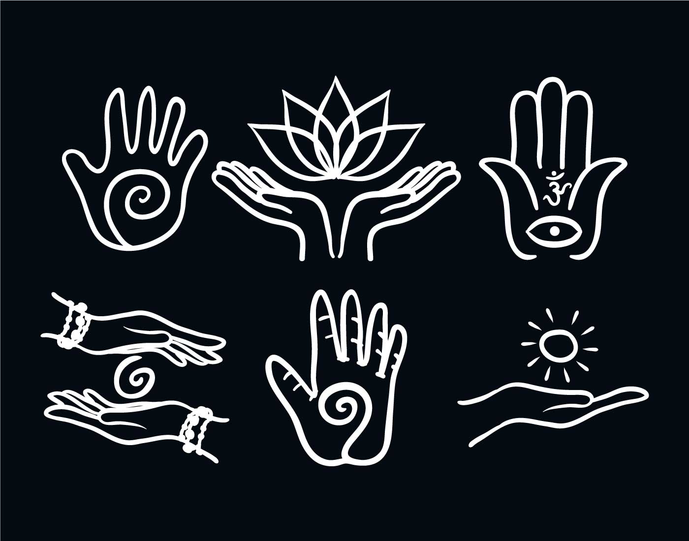 Download Healing hand vector set - Download Free Vectors, Clipart Graphics & Vector Art