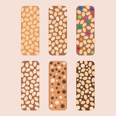 Colorful Granola Bars vector