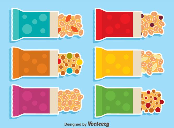 Granola Bars Collection Vector