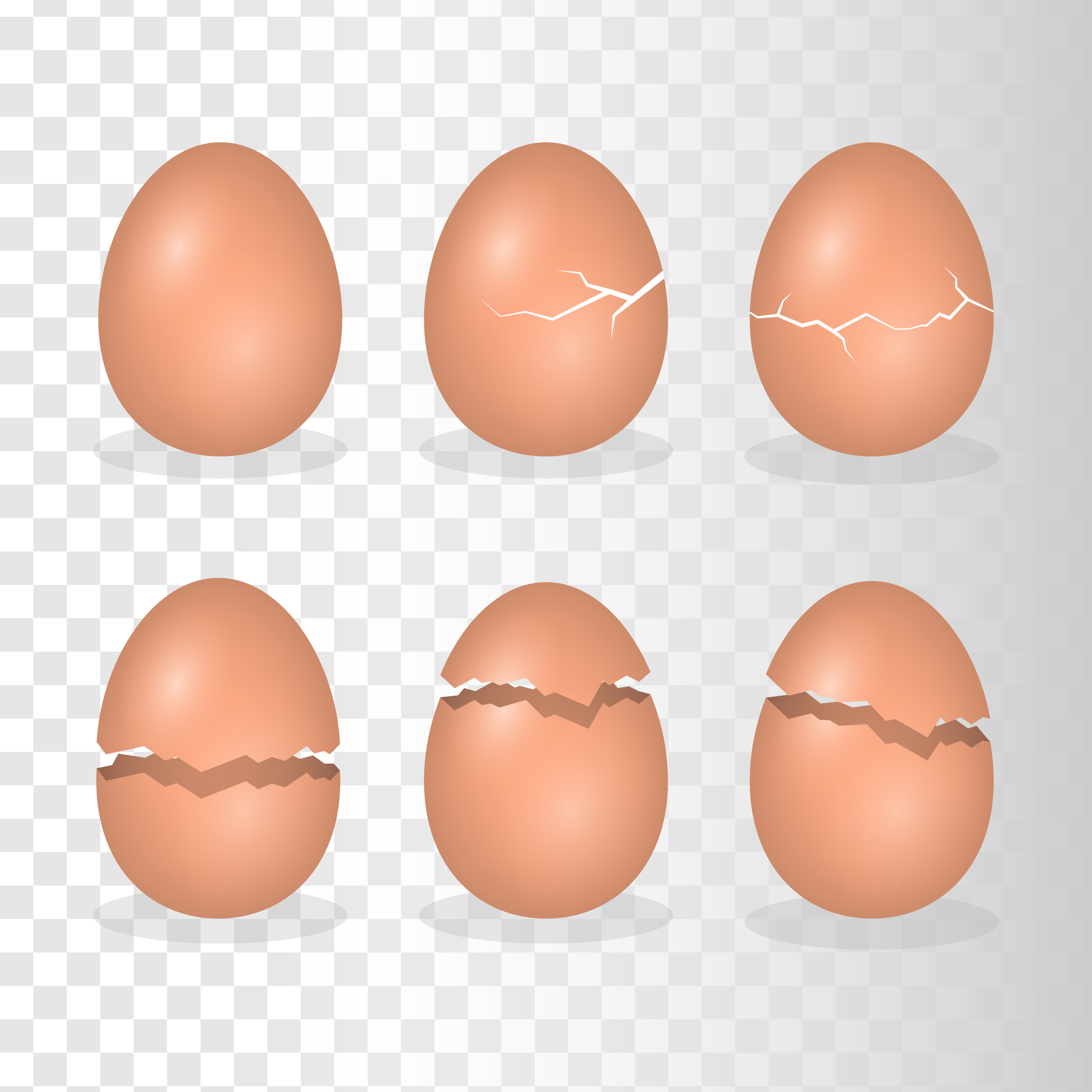 Eggs With Crack Effect Illustration 166108 Vector Art at Vecteezy