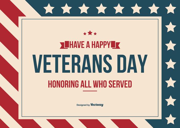 Happy Veterans Day Vector Background