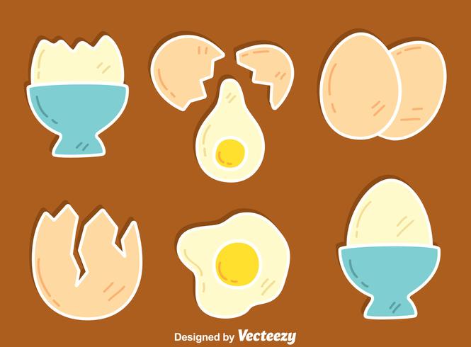 Broken Egg Collection Vector