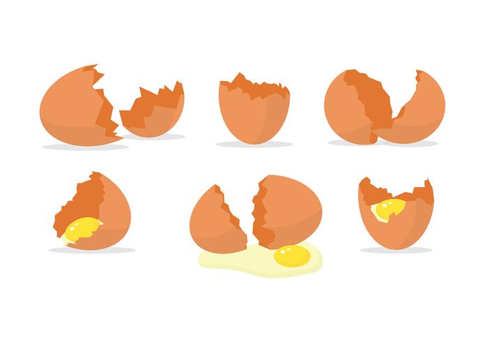 Broken Eggs Set Free Vector