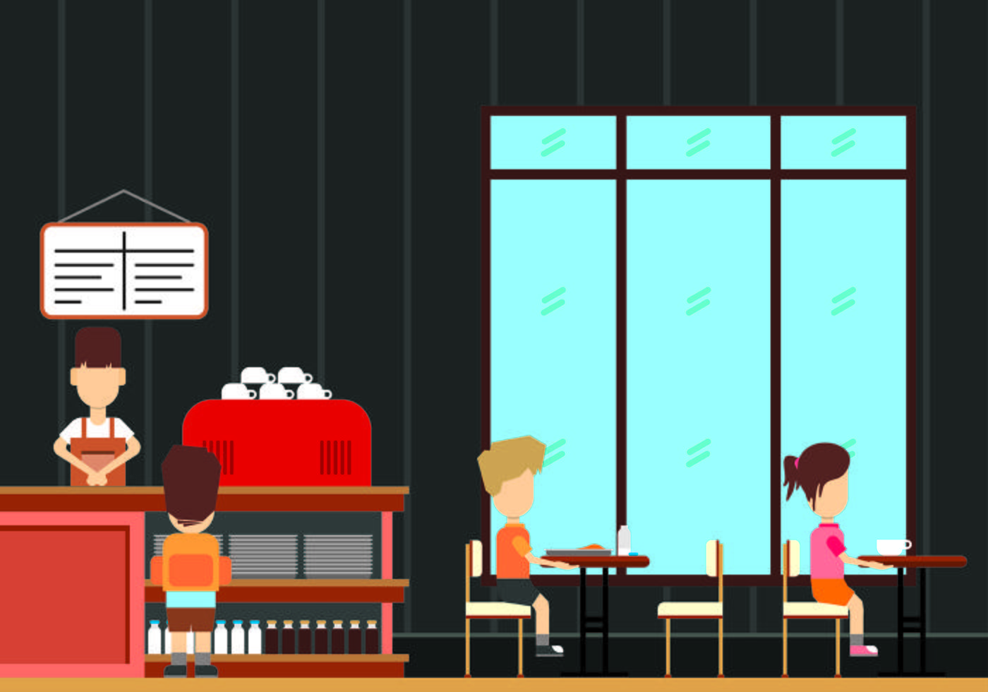 Illustration Of Canteen Concept 166300 Vector Art at Vecteezy