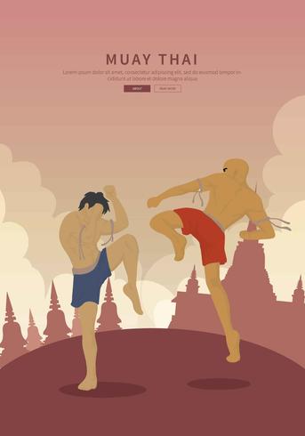 Ilustración gratis de Muay Thai vector