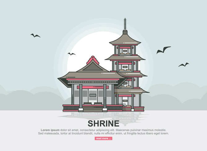 Shrine Vector Illustration