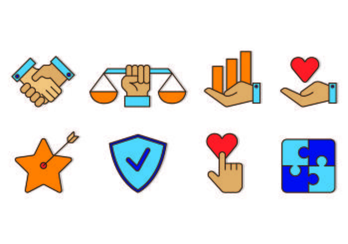 Set Of Integrity Icon vector