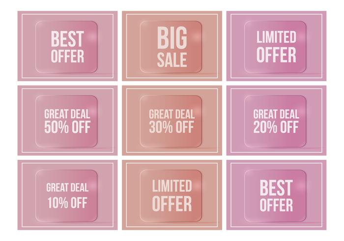 Vector Glossy Price Flash Tags