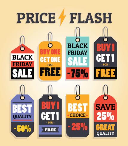 Precio gratis Flash Label Vector