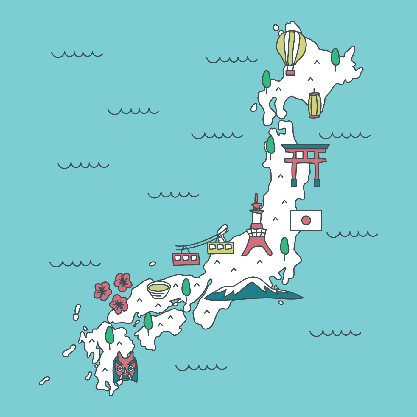 Japan Map Clipart Japan Map Flag With Yen Stock Illustration