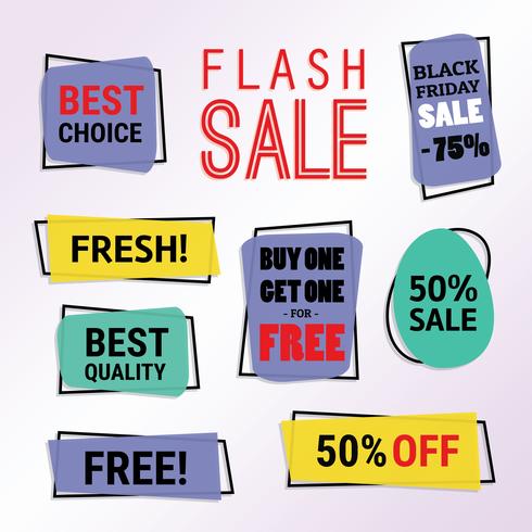 Precio gratis Flash Label Vector