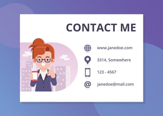 Contact Me Page Illustration vector