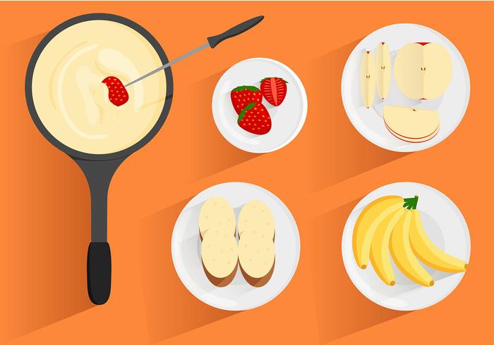 Fondue Top View Free Vector