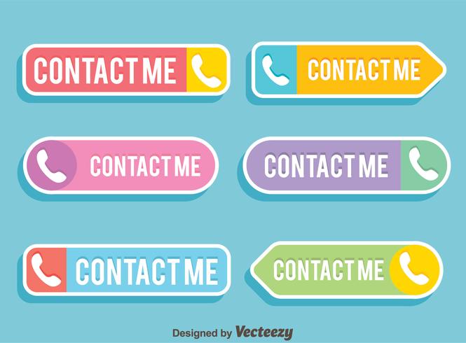 Flat Contact Me Button Vector